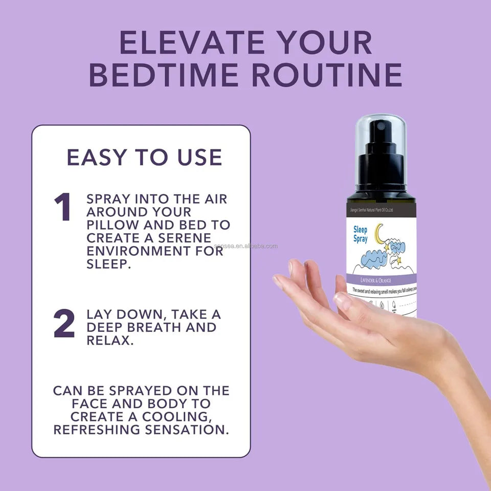 100ml Lavender Sleep Spray Aromatherapy Sleep Essential Oil Vanilla Pillow Mist Sleep Pillow Spray For Room Deep Sleep Spra New