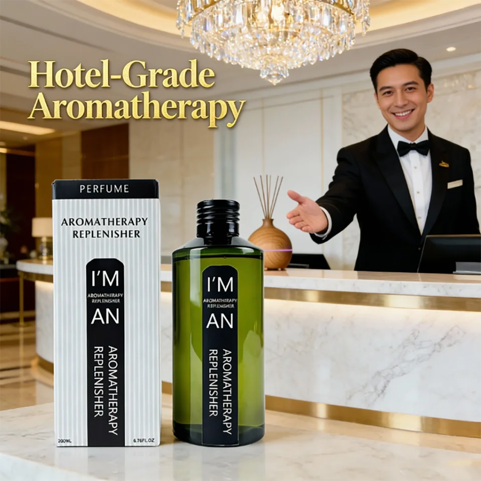 200ML Fireless Aromatherapy Hotel Essential Oils Ebony Rose Gardenia Perfume Replenisher Fluid Fragrance Oil for Home Diffuser