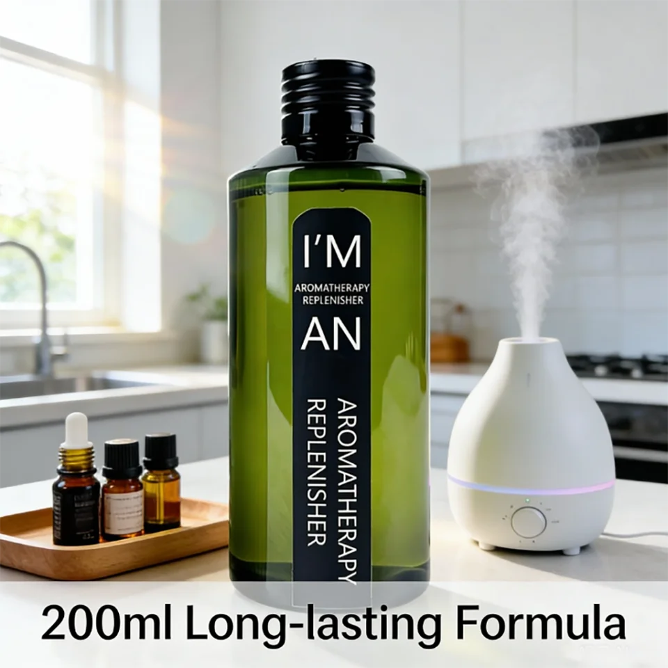 200ML Fireless Aromatherapy Hotel Essential Oils Ebony Rose Gardenia Perfume Replenisher Fluid Fragrance Oil for Home Diffuser